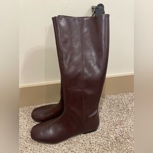 Time and Tru Over-the-Knee Riding Boots - Deep Burgundy